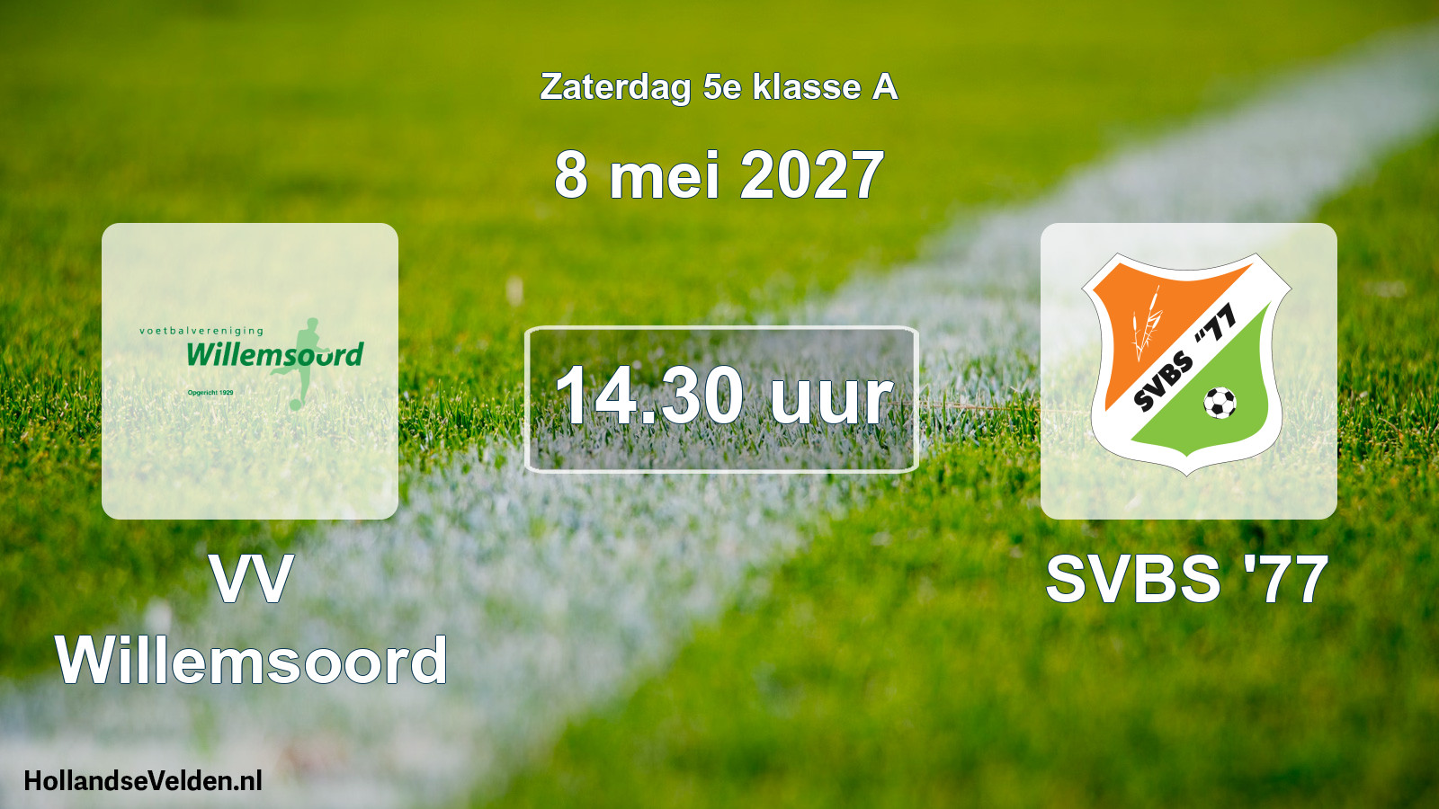 Geplande wedstrijd: VV Willemsoord - SVBS '77 (8 mei 2027)