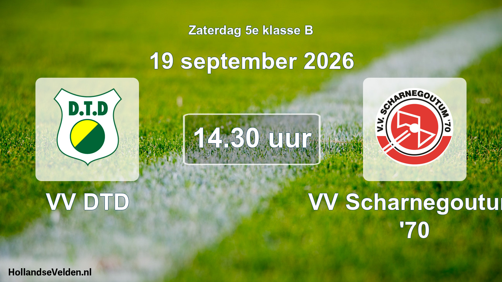 Geplande wedstrijd: VV DTD - VV Scharnegoutum '70 (19 september 2026)