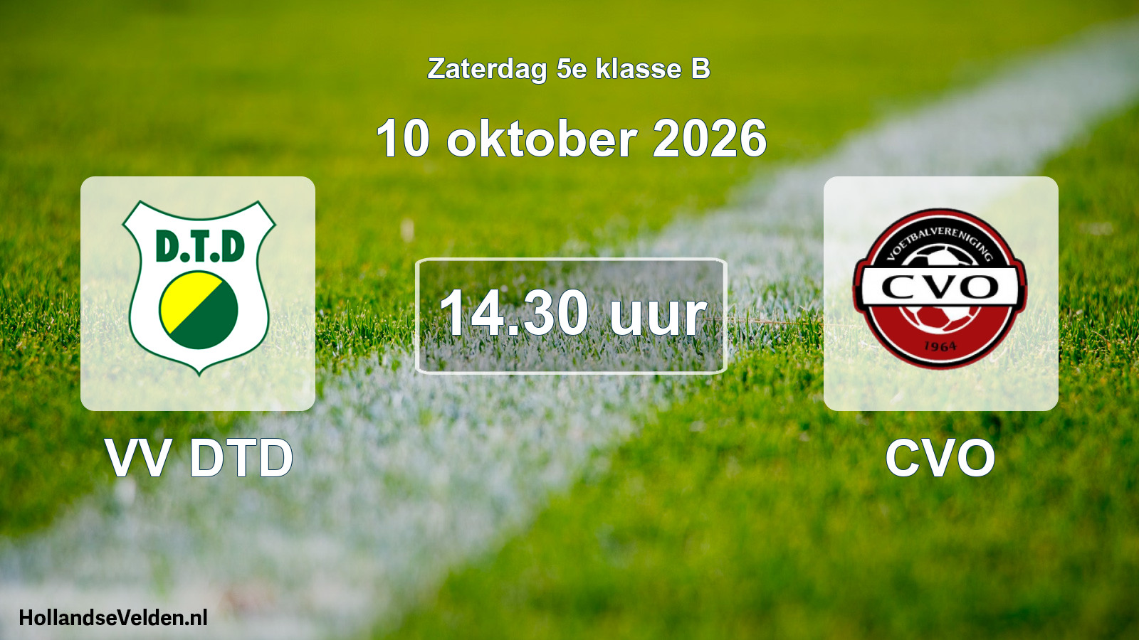 Geplande wedstrijd: VV DTD - CVO (10 oktober 2026)