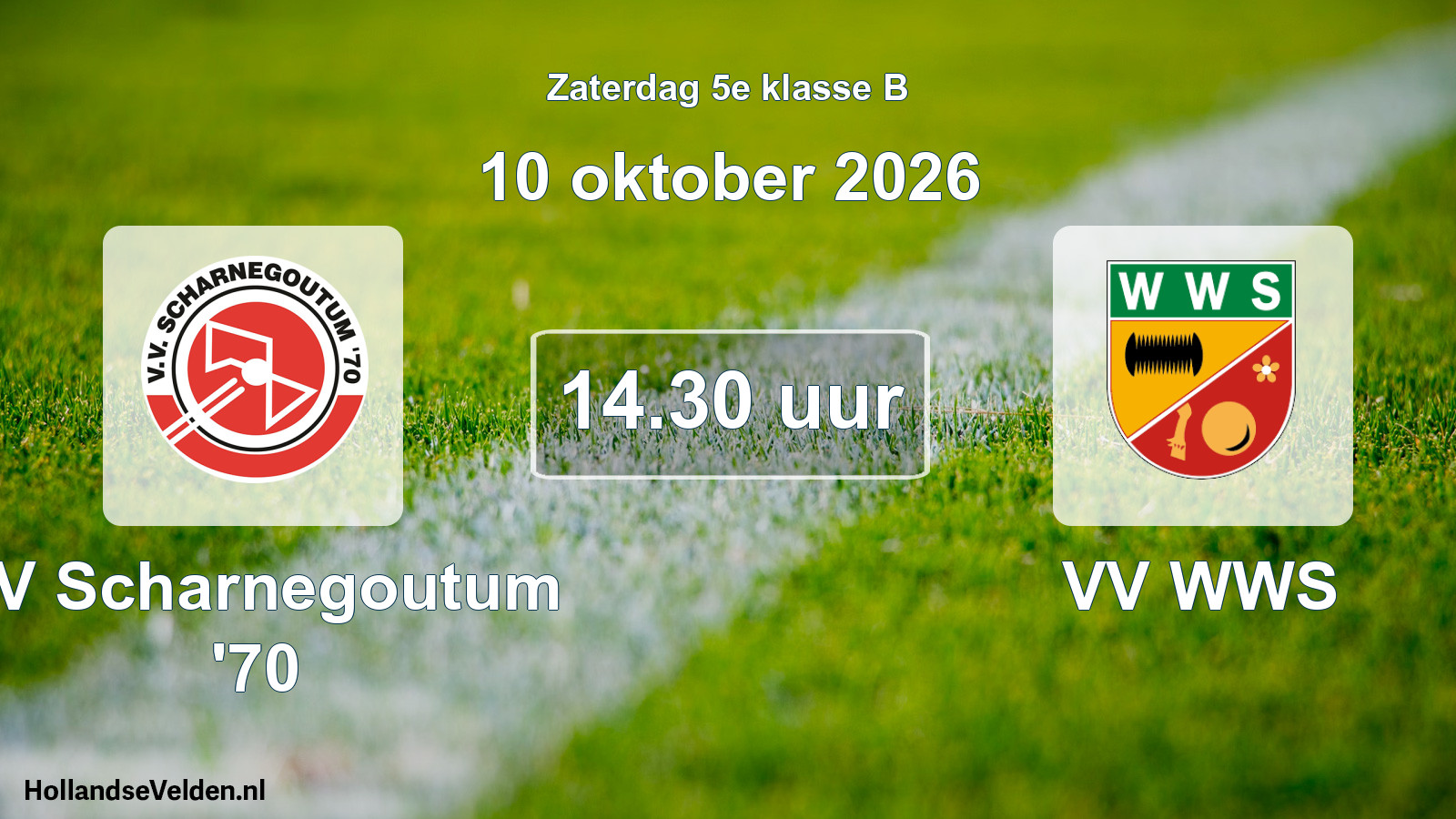 Geplande wedstrijd: VV Scharnegoutum '70 - VV WWS (10 oktober 2026)