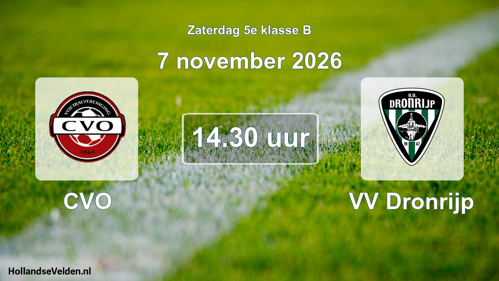 Geplande wedstrijd: CVO - VV Dronrijp (7 november 2026)