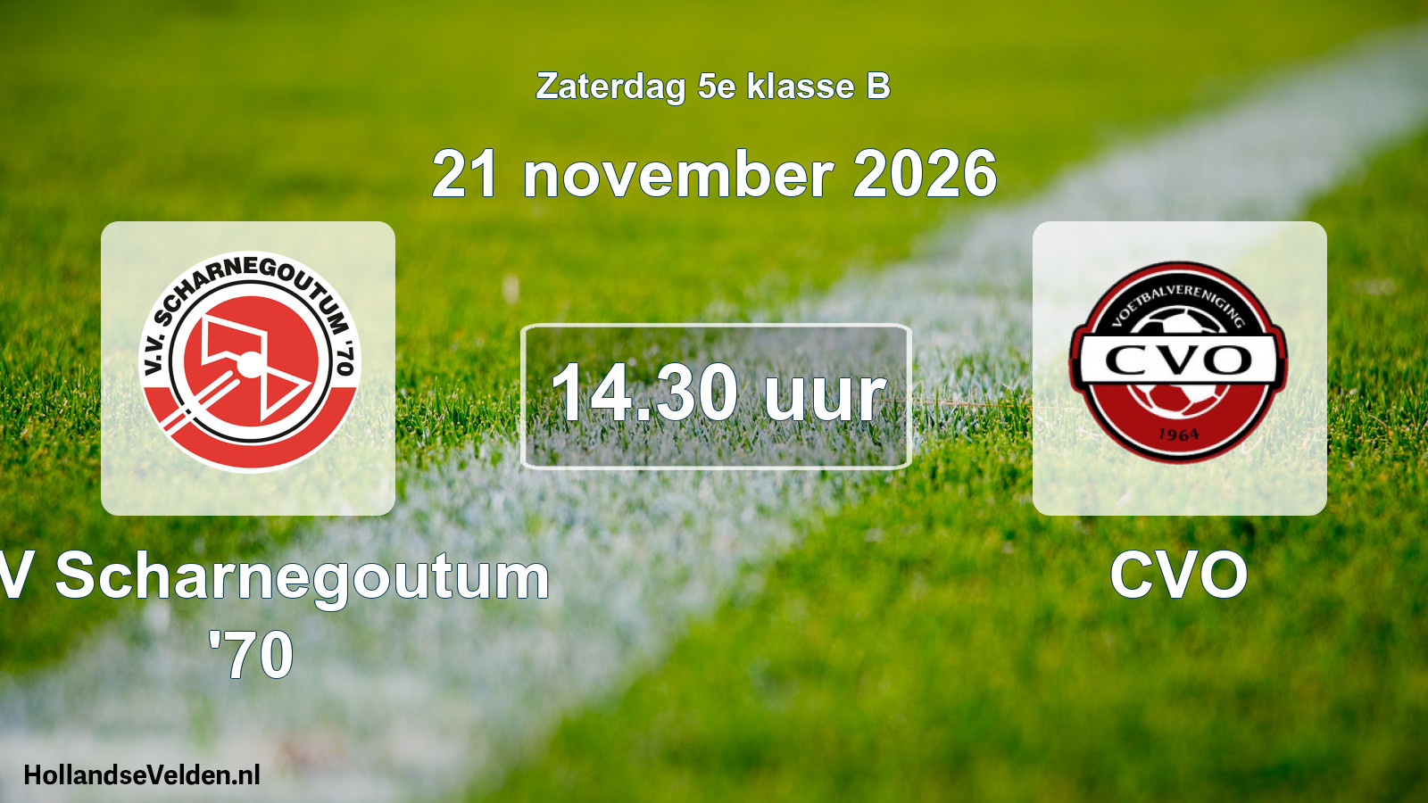 Geplande wedstrijd: VV Scharnegoutum '70 - CVO (21 november 2026)