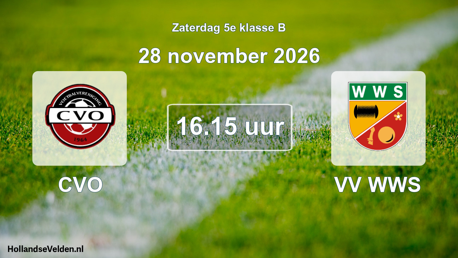 Geplande wedstrijd: CVO - VV WWS (28 november 2026)
