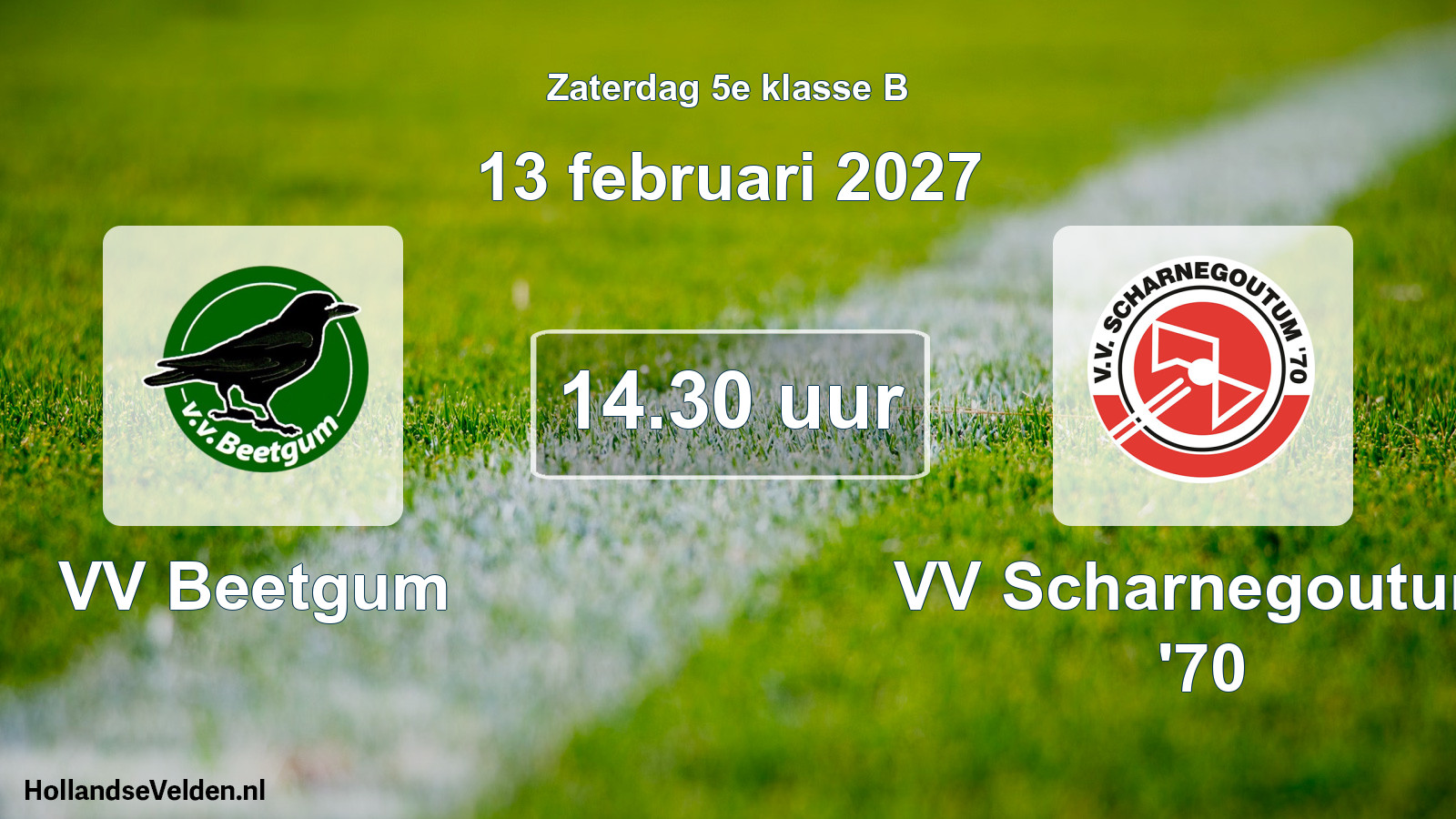 Scheduled Match: VV Beetgum - VV Scharnegoutum '70 (13 February 2027)