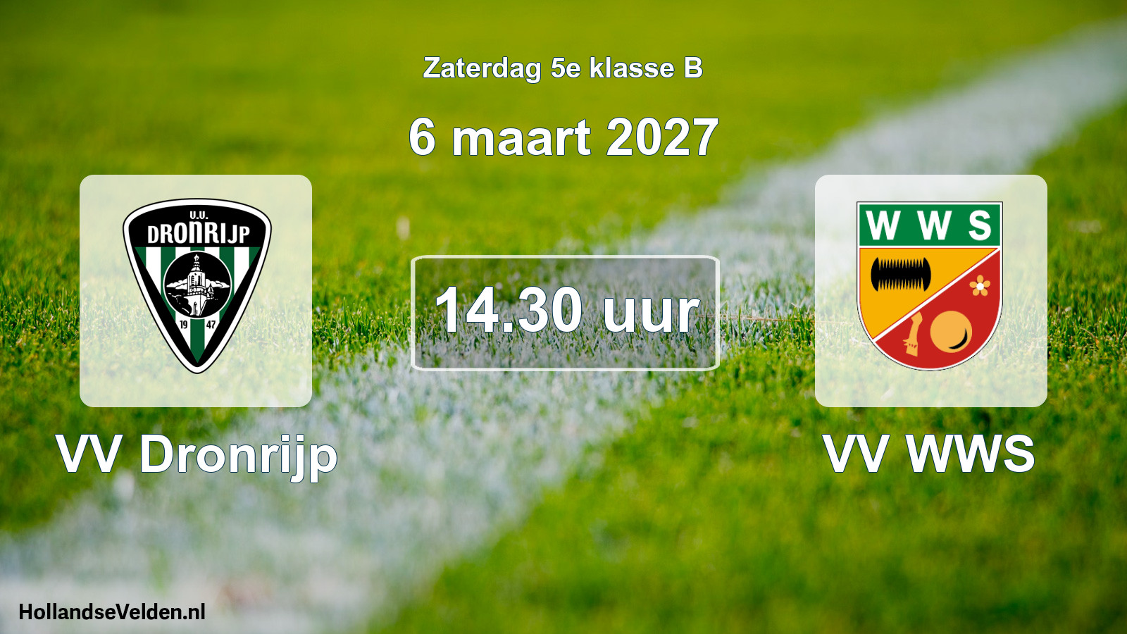 Geplande wedstrijd: VV Dronrijp - VV WWS (6 maart 2027)