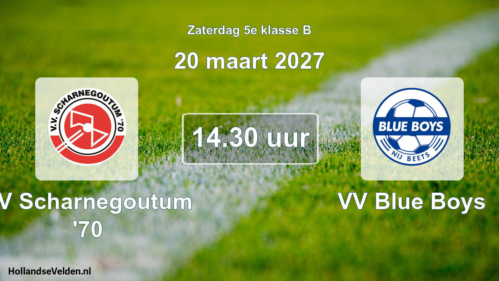 Geplande wedstrijd: VV Scharnegoutum '70 - VV Blue Boys (20 maart 2027)