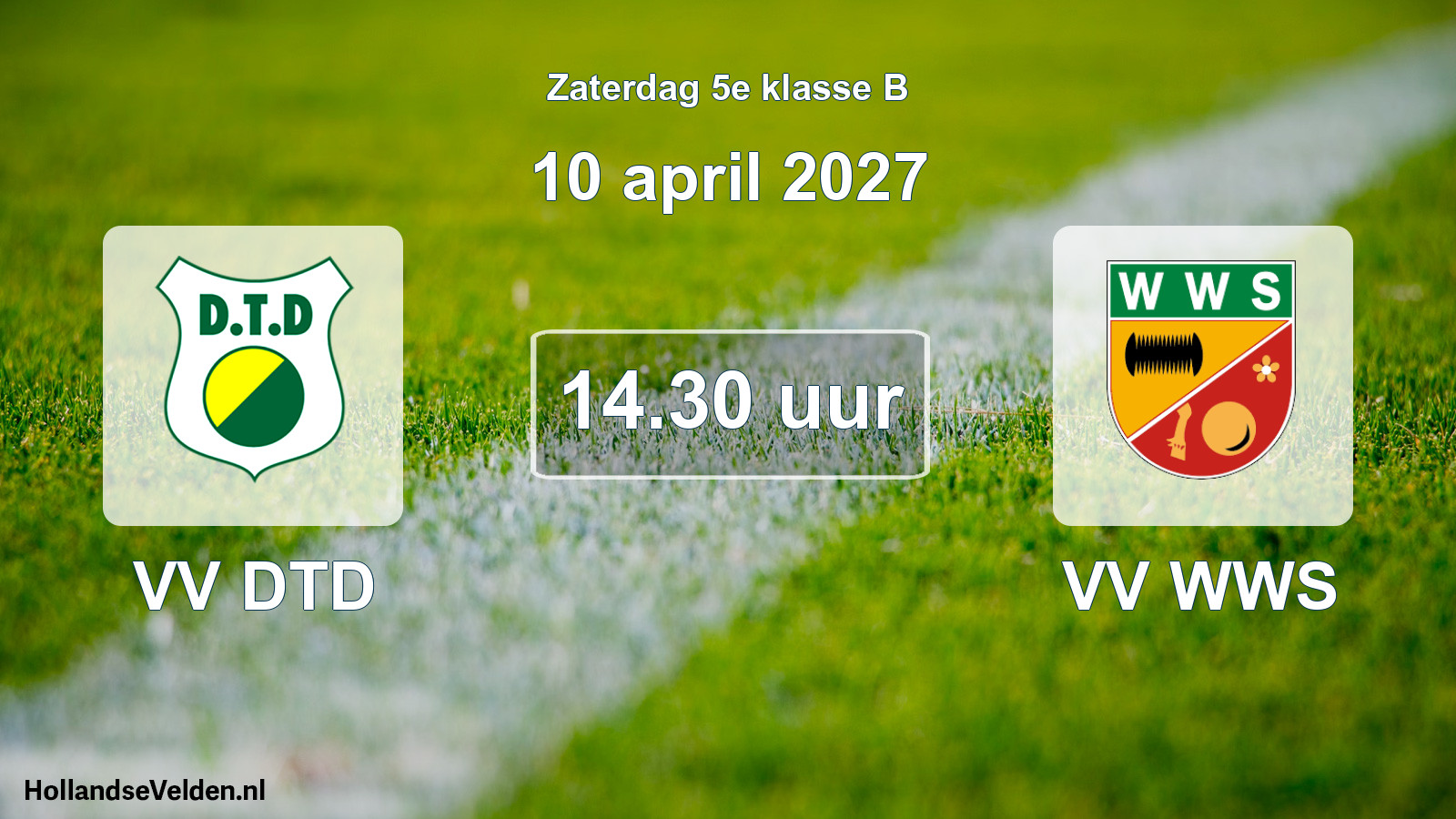 Geplande wedstrijd: VV DTD - VV WWS (10 april 2027)