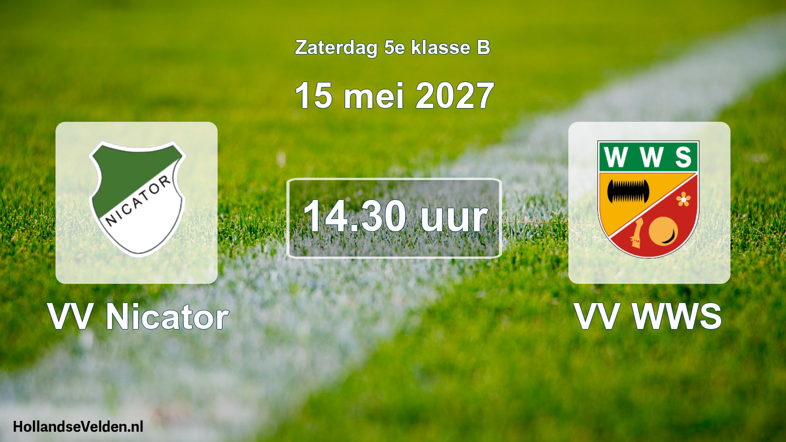 Geplande wedstrijd: VV Nicator - VV WWS (15 mei 2027)