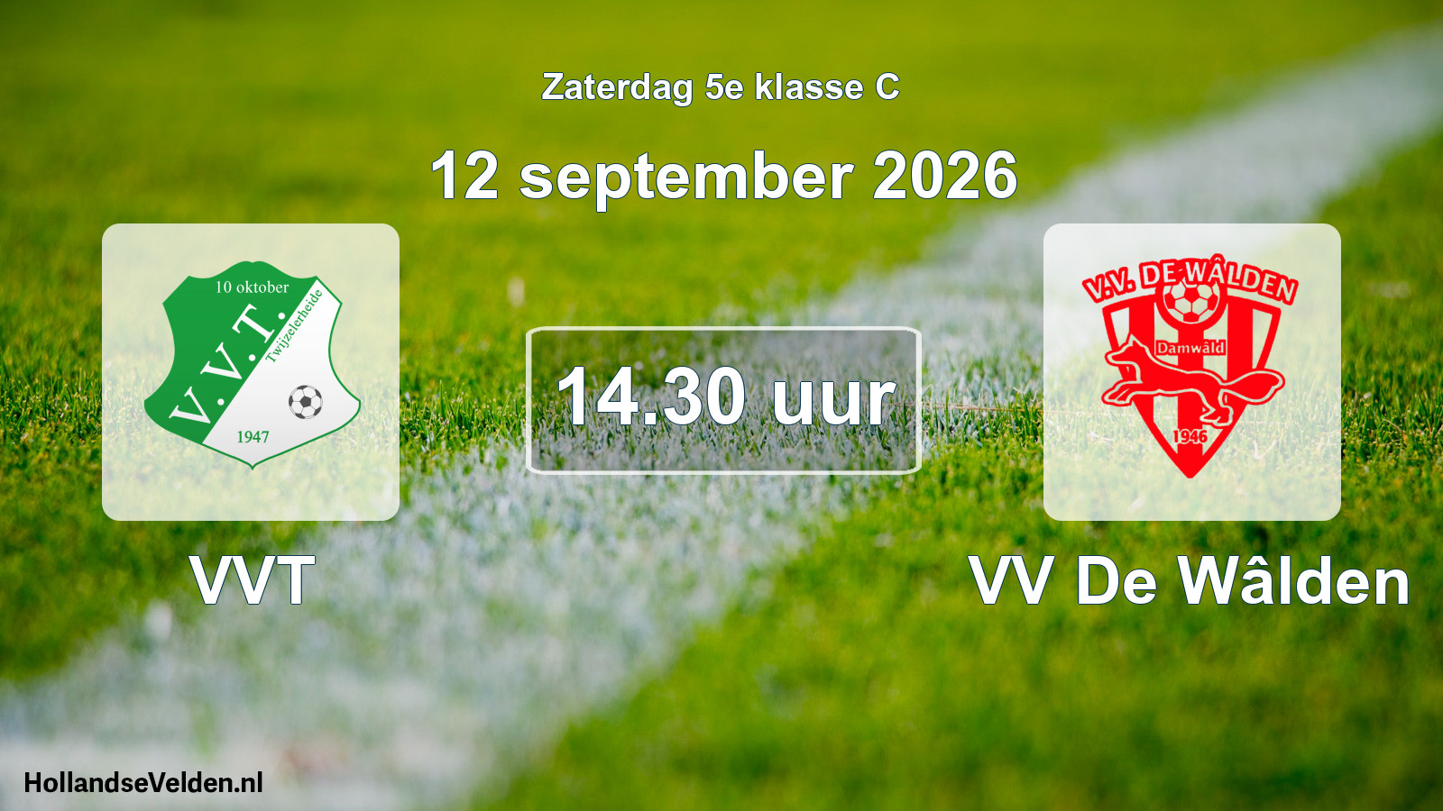 Geplande wedstrijd: VVT - VV De Wâlden (12 september 2026)