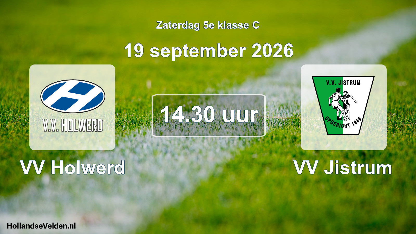 Geplande wedstrijd: VV Holwerd - VV Jistrum (19 september 2026)