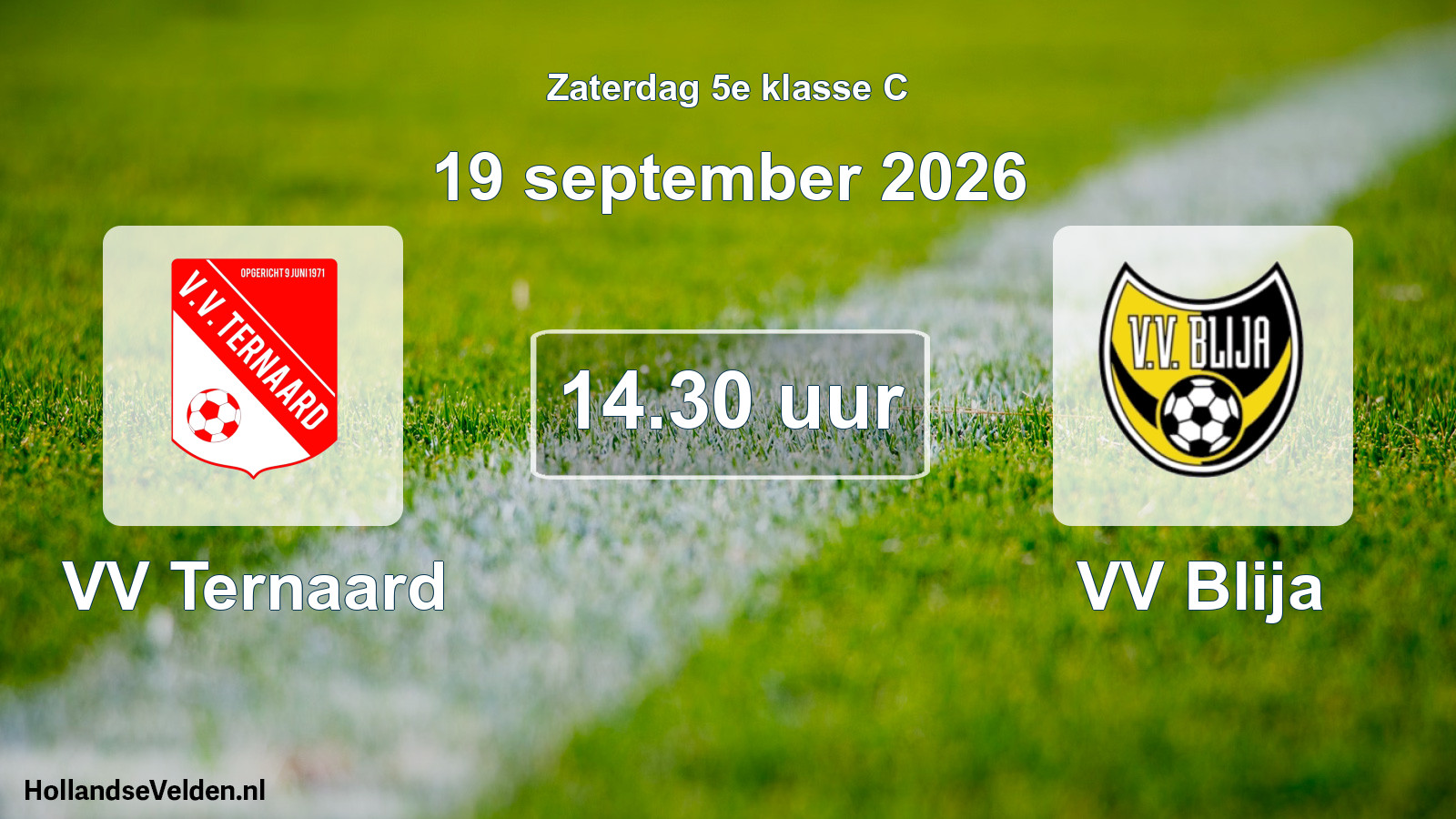 Geplande wedstrijd: VV Ternaard - VV Blija (19 september 2026)