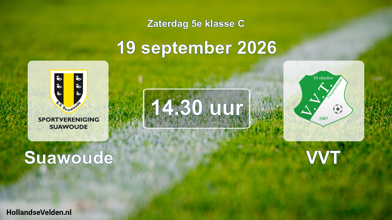 Geplande wedstrijd: Suawoude - VVT (19 september 2026)