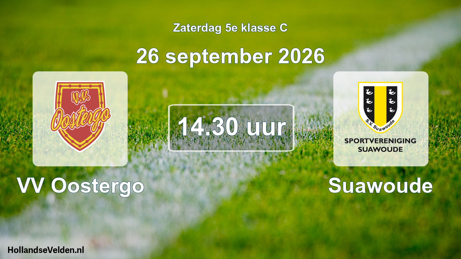Geplande wedstrijd: VV Oostergo - Suawoude (26 september 2026)