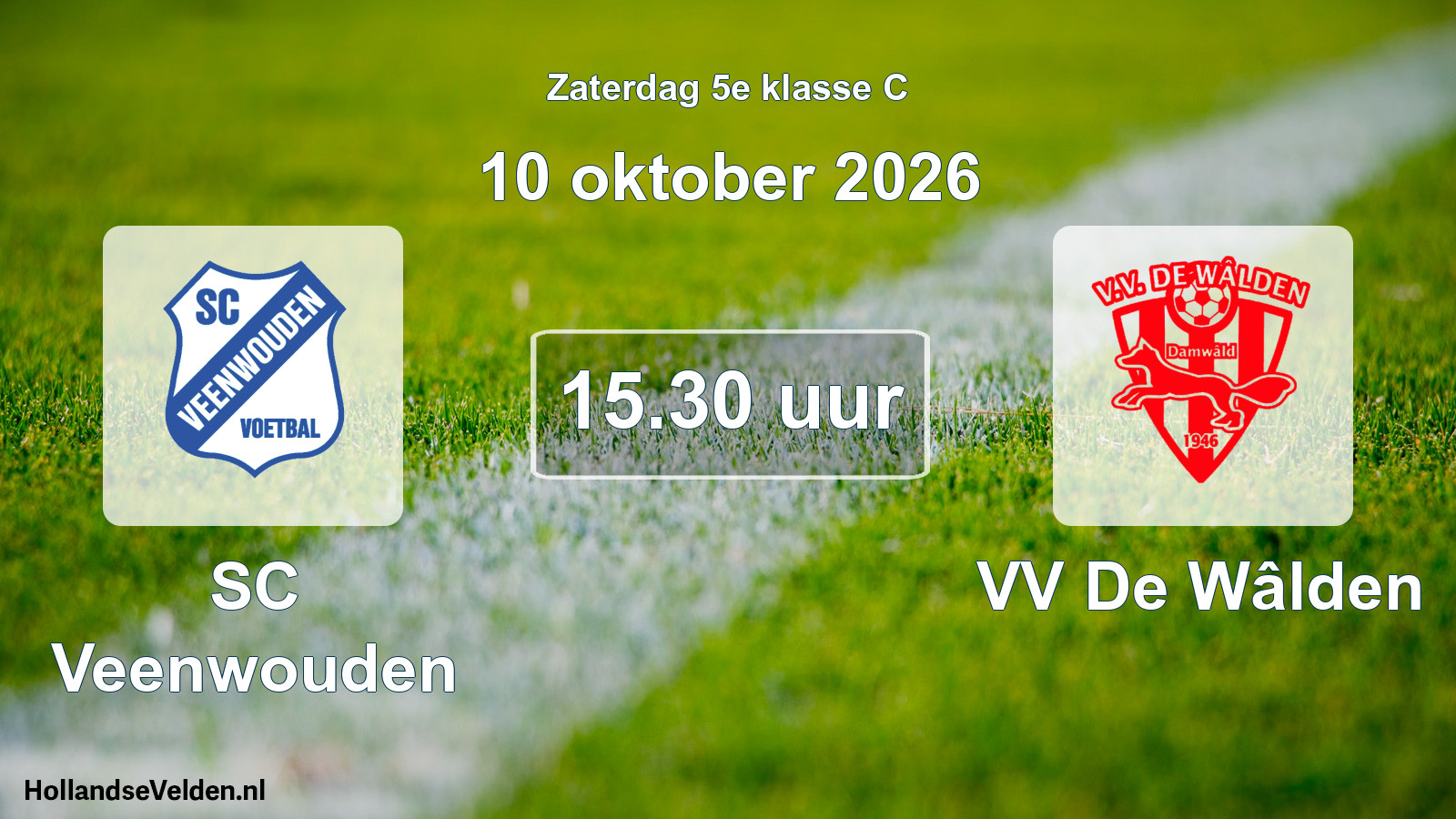 Geplande wedstrijd: SC Veenwouden - VV De Wâlden (10 oktober 2026)
