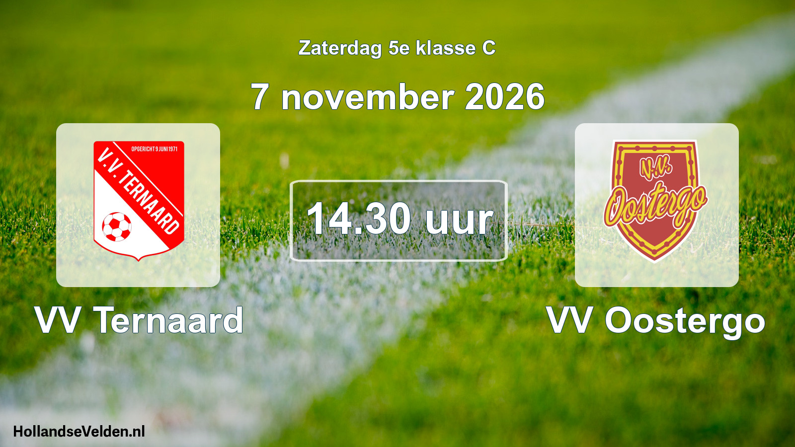 Geplande wedstrijd: VV Ternaard - VV Oostergo (7 november 2026)