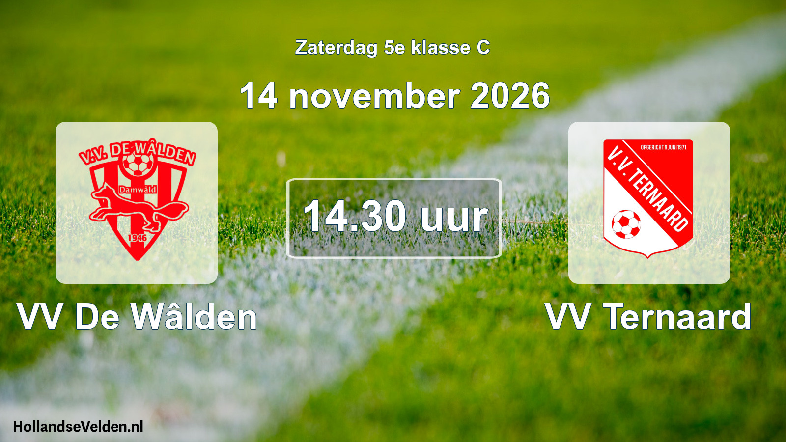 Scheduled Match: VV De Wâlden - VV Ternaard (14 November 2026)
