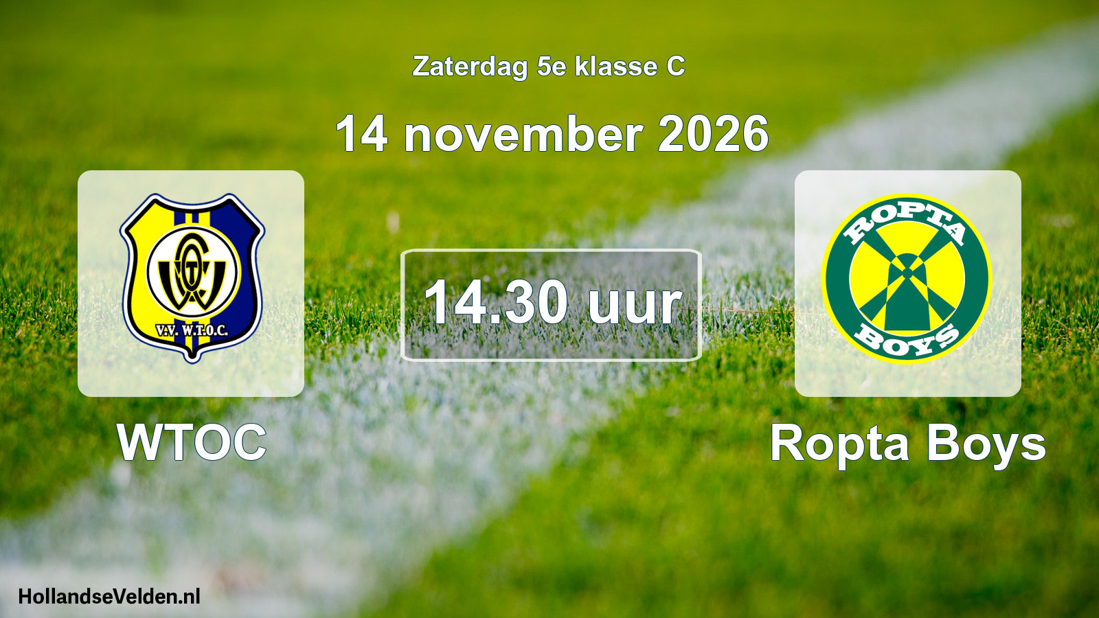 Scheduled Match: WTOC - Ropta Boys (14 November 2026)
