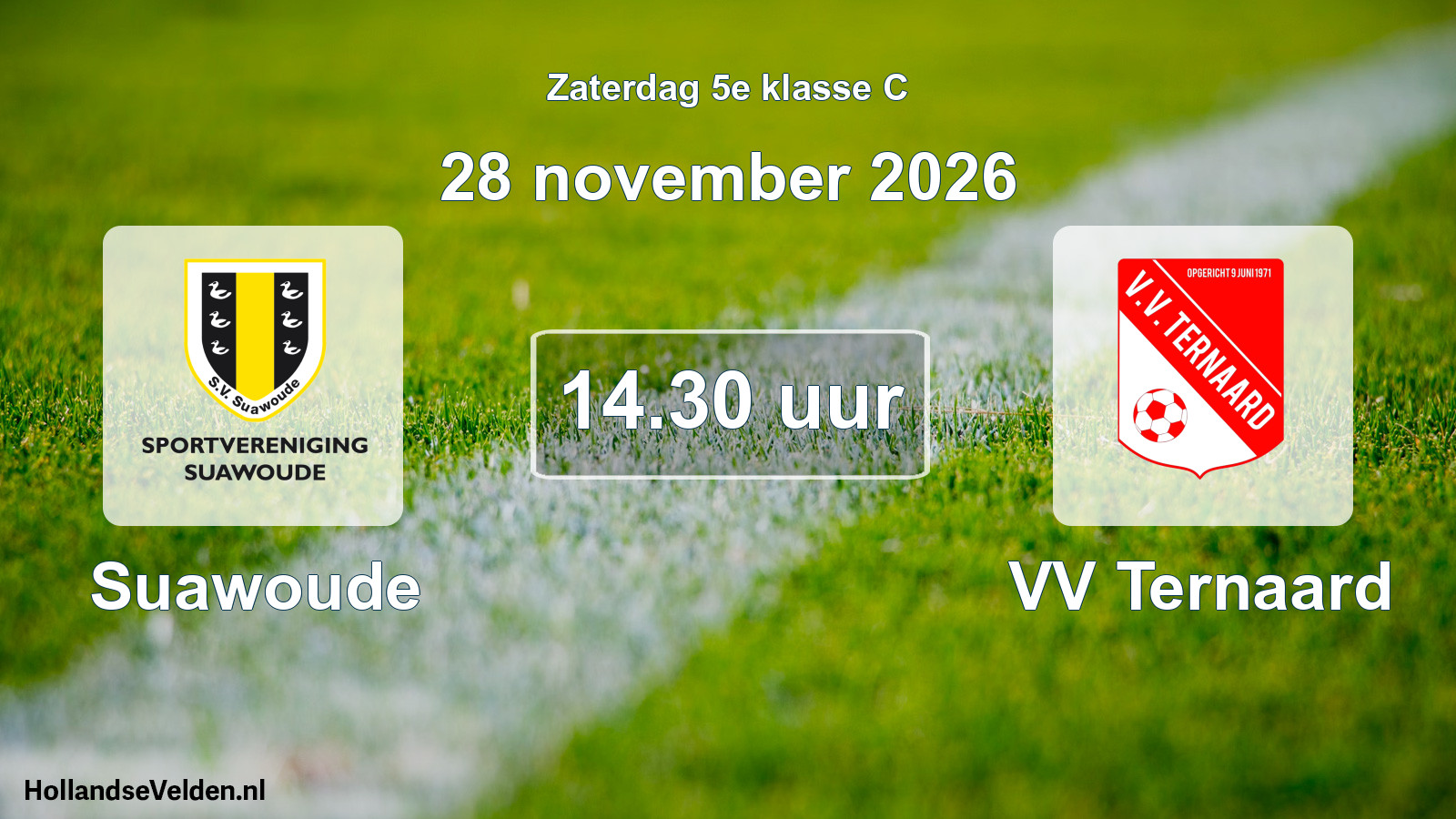 Geplande wedstrijd: Suawoude - VV Ternaard (28 november 2026)
