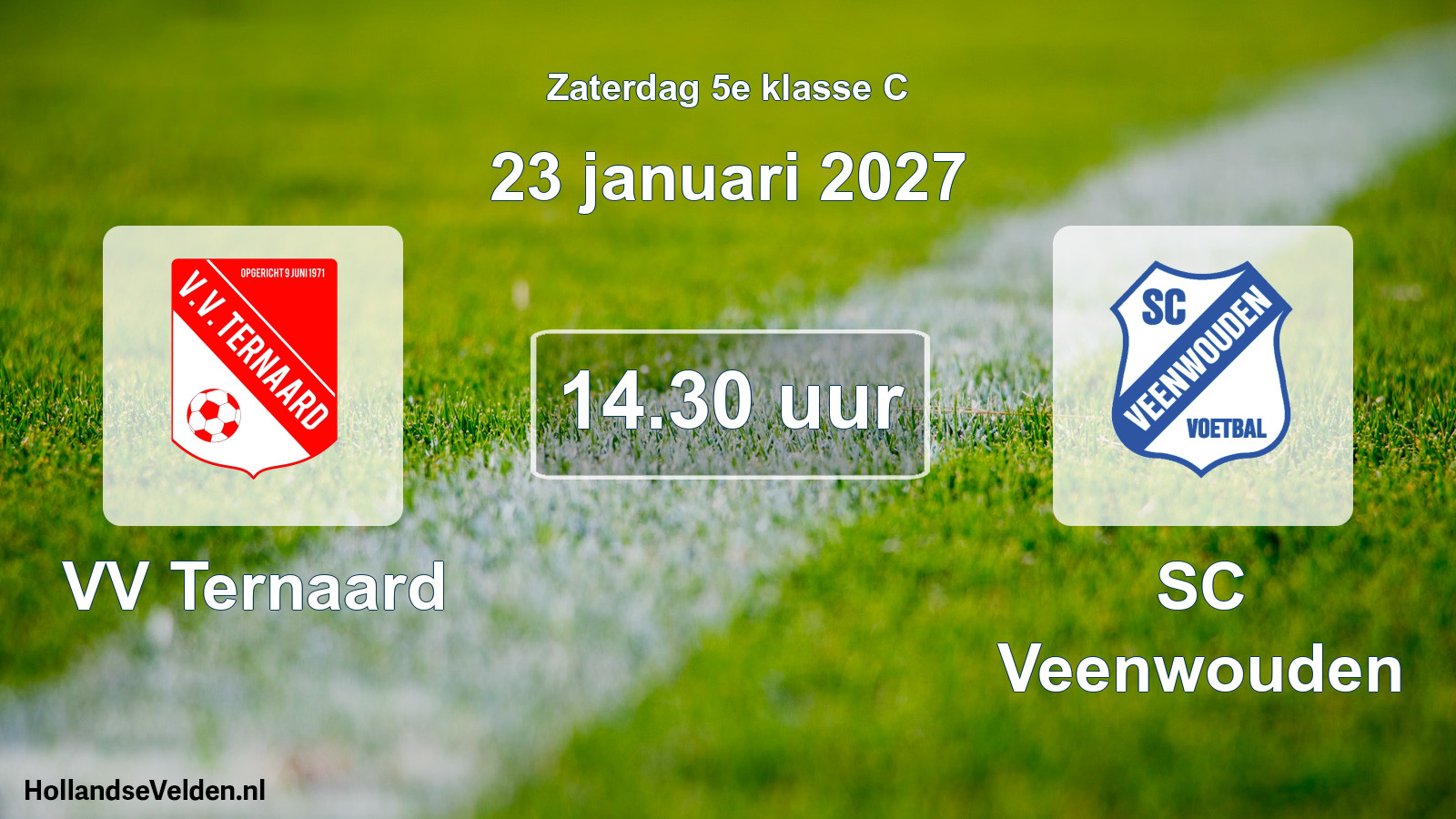 Geplande wedstrijd: VV Ternaard - SC Veenwouden (23 januari 2027)