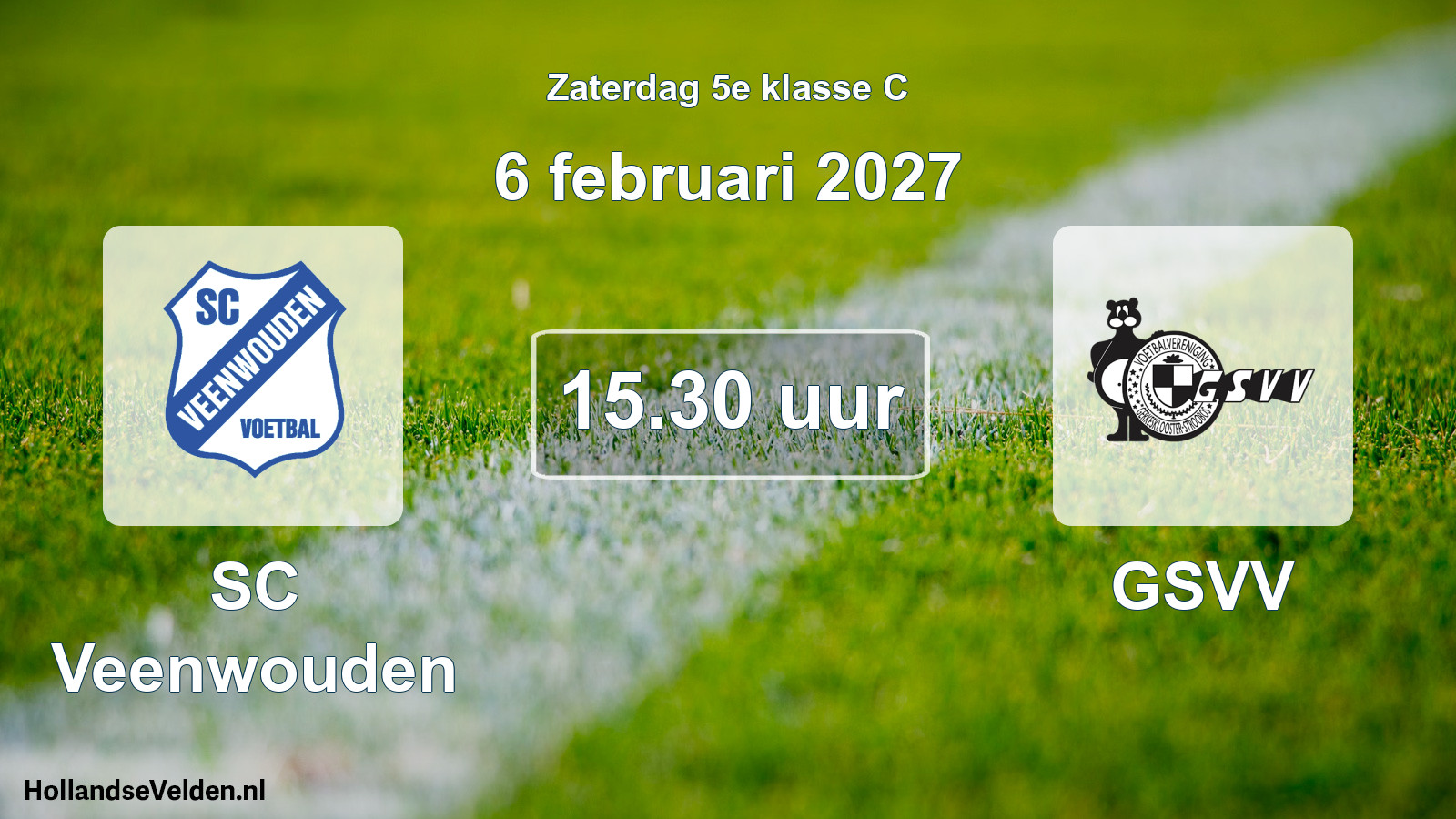 Geplande wedstrijd: SC Veenwouden - GSVV (6 februari 2027)