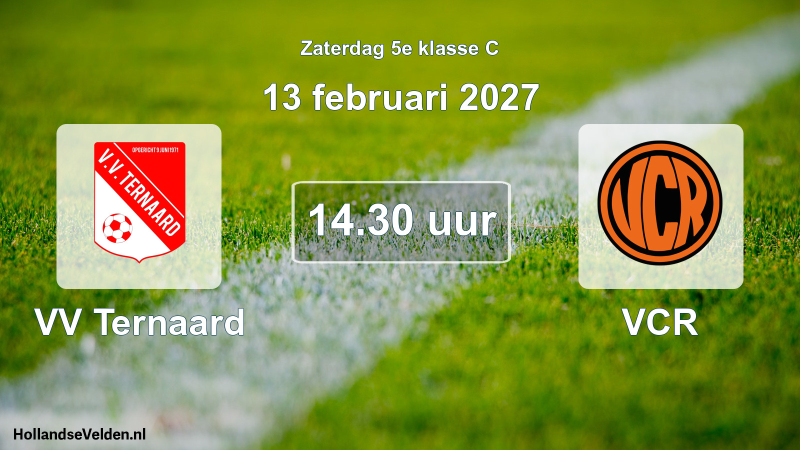 Geplande wedstrijd: VV Ternaard - VCR (13 februari 2027)
