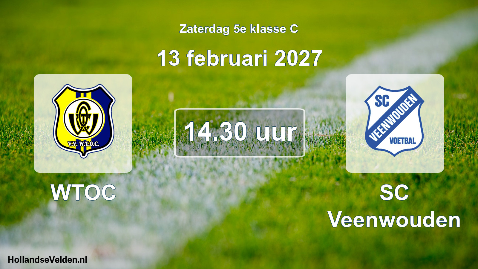 Geplande wedstrijd: WTOC - SC Veenwouden (13 februari 2027)