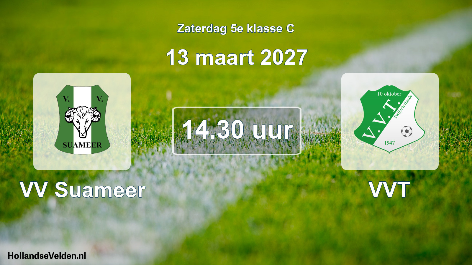 Geplande wedstrijd: VV Suameer - VVT (13 maart 2027)