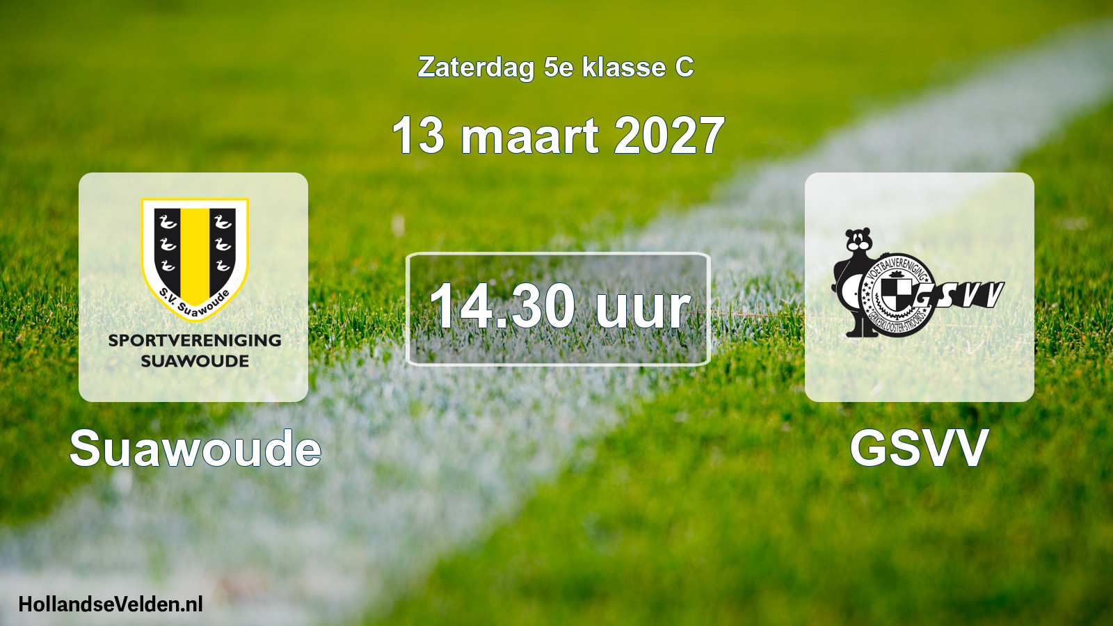 Geplande wedstrijd: Suawoude - GSVV (13 maart 2027)