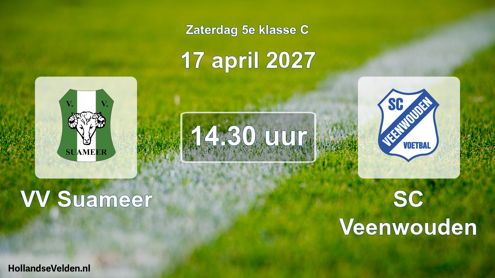 Geplande wedstrijd: VV Suameer - SC Veenwouden (17 april 2027)
