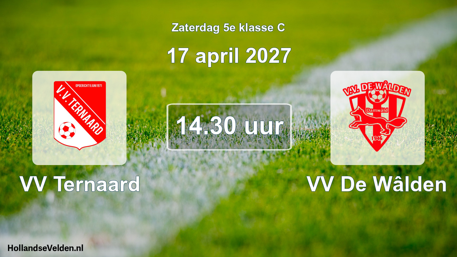 Geplande wedstrijd: VV Ternaard - VV De Wâlden (17 april 2027)