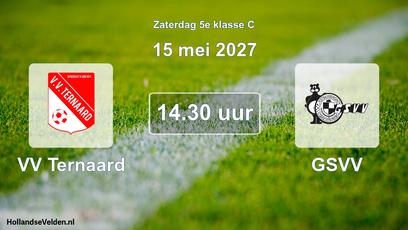 Geplande wedstrijd: VV Ternaard - GSVV (15 mei 2027)