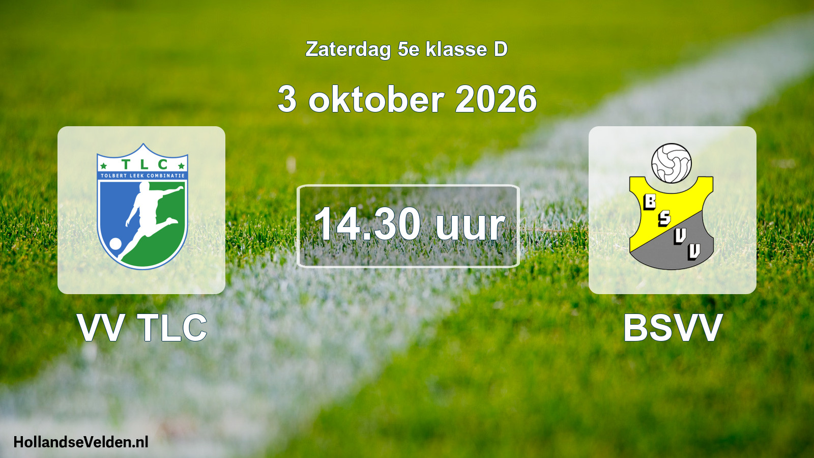 Scheduled Match: VV TLC - BSVV (3 October 2026)