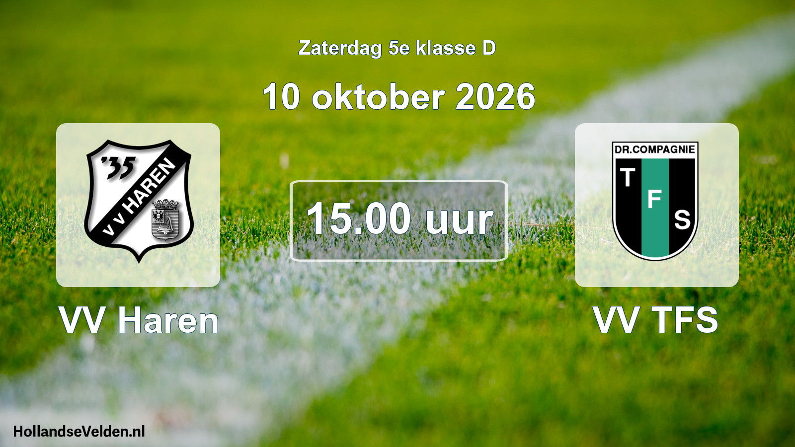 Geplande wedstrijd: VV Haren - VV TFS (10 oktober 2026)