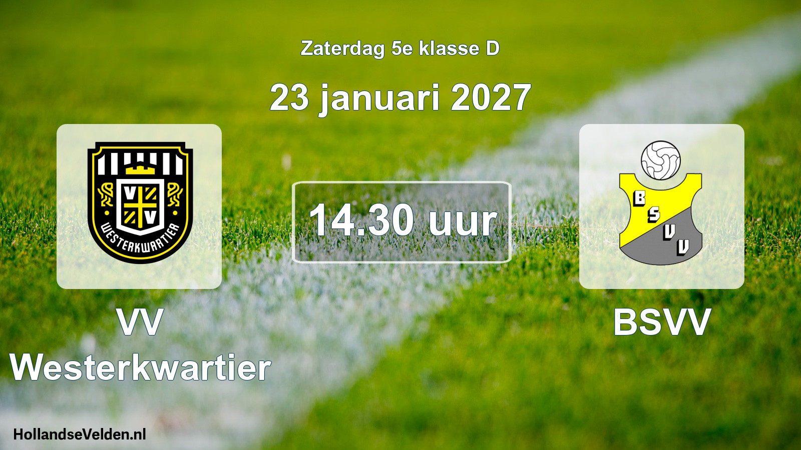 Geplande wedstrijd: VV Westerkwartier - BSVV (23 januari 2027)