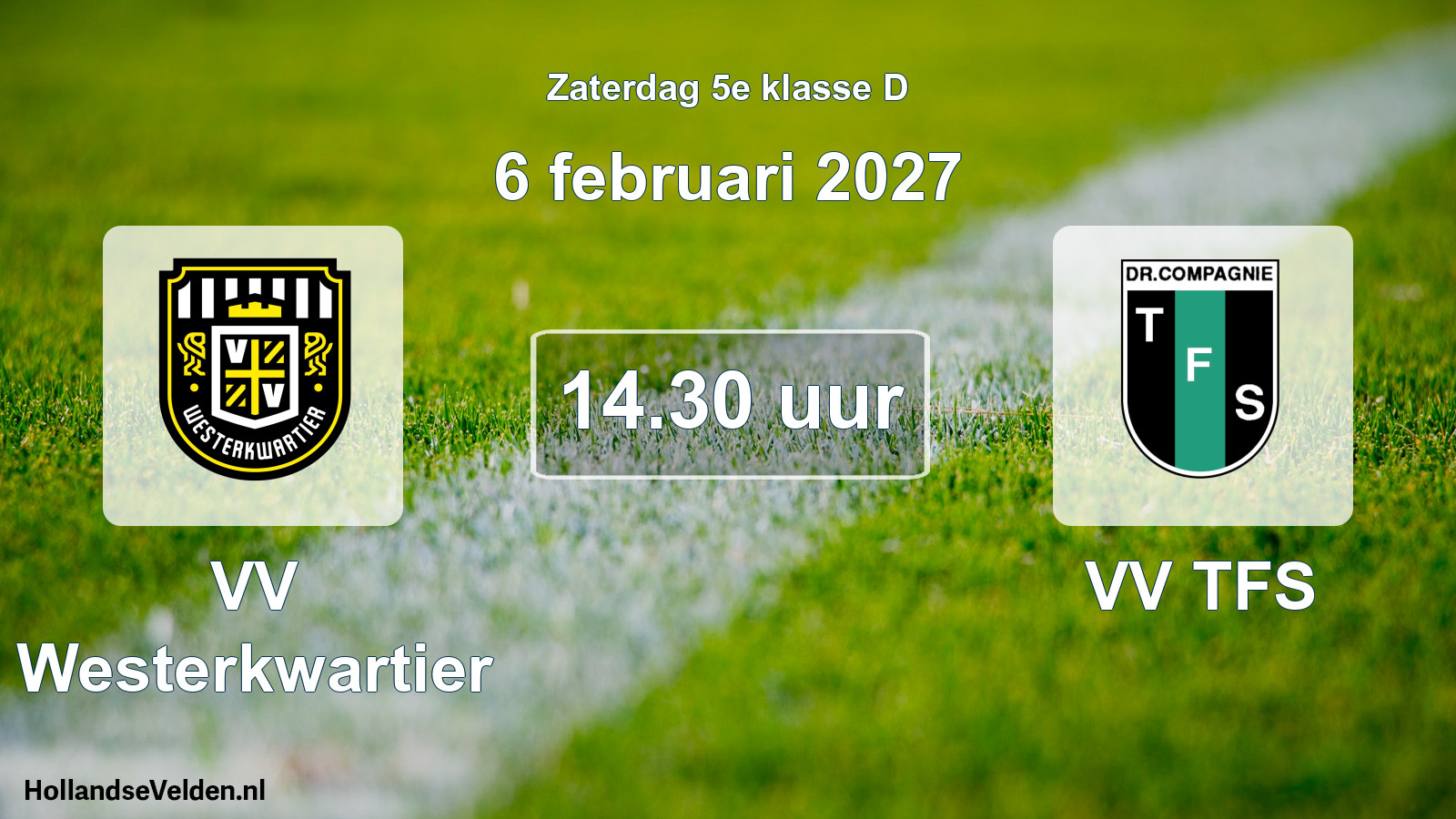Geplande wedstrijd: VV Westerkwartier - VV TFS (6 februari 2027)
