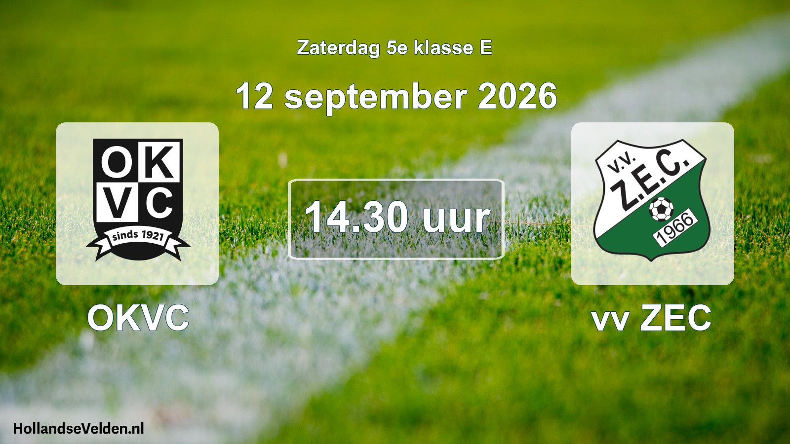 Geplande wedstrijd: OKVC - vv ZEC (12 september 2026)
