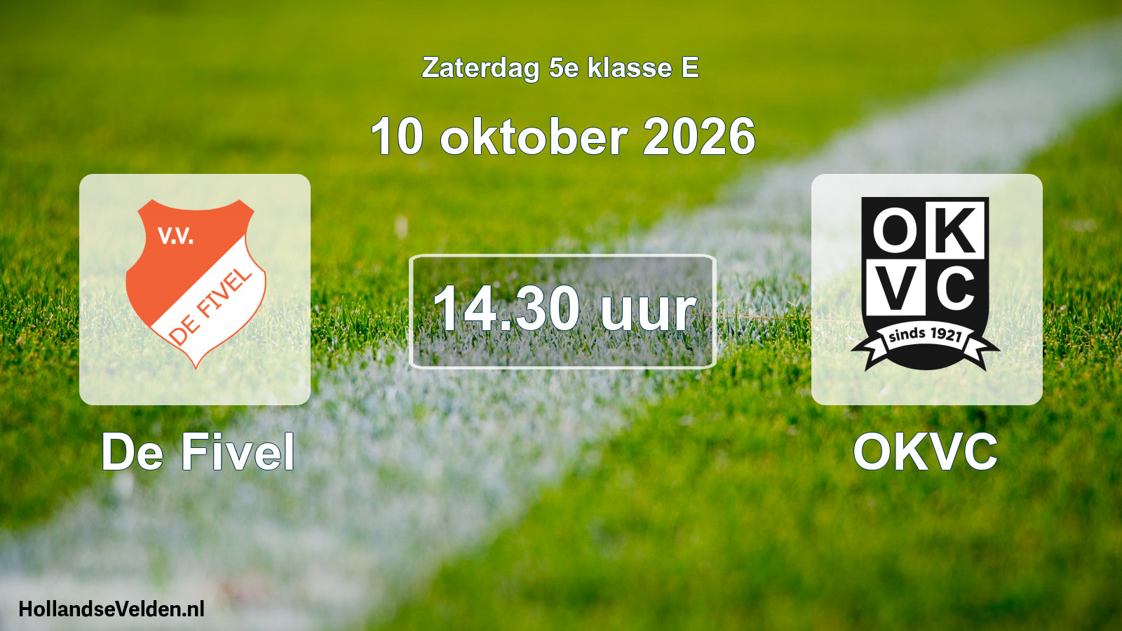 Geplande wedstrijd: De Fivel - OKVC (10 oktober 2026)