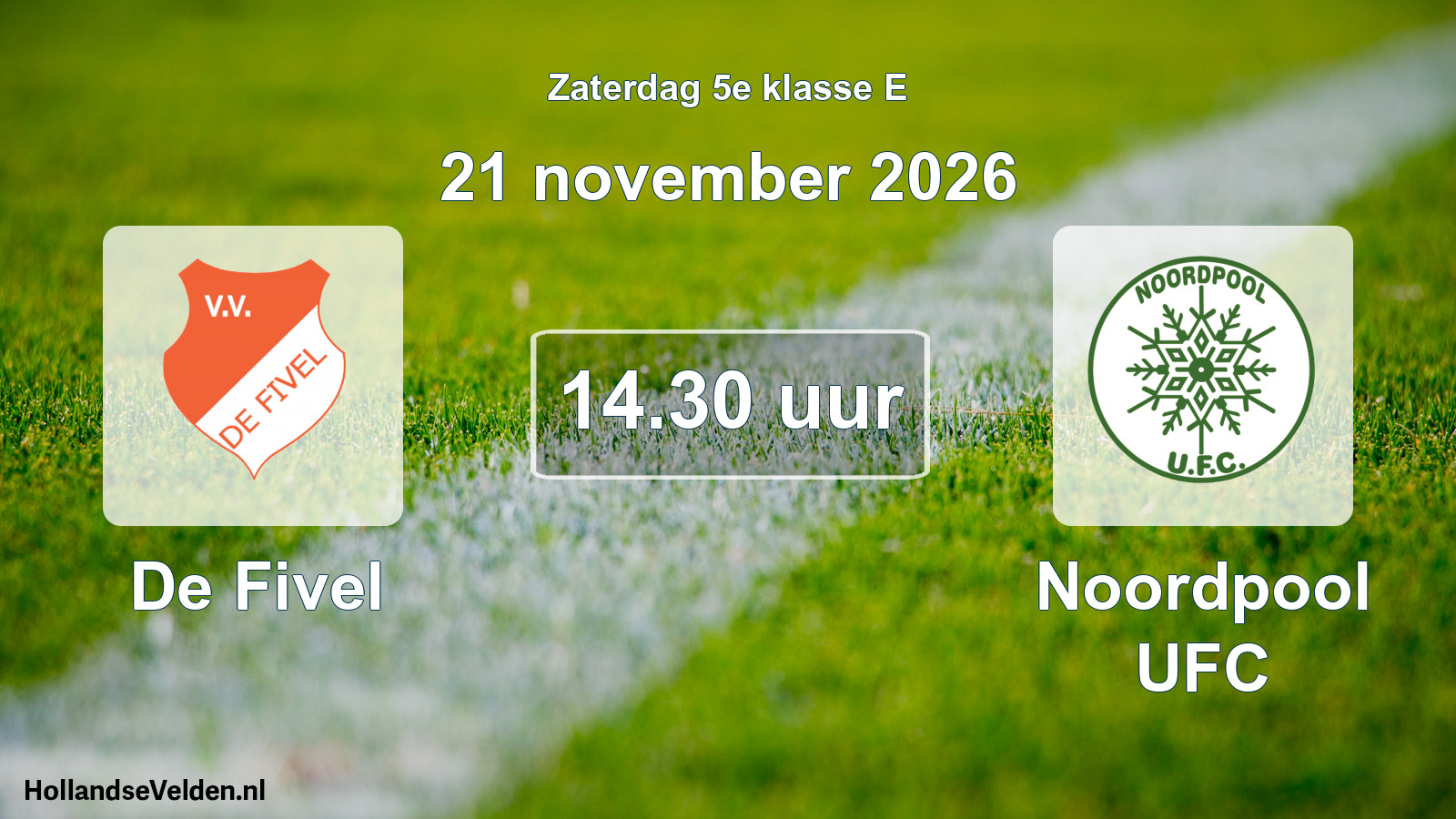 Geplande wedstrijd: De Fivel - Noordpool UFC (21 november 2026)
