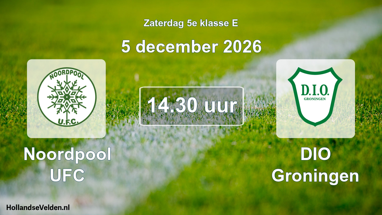 Scheduled Match: Noordpool UFC - DIO Groningen (5 December 2026)
