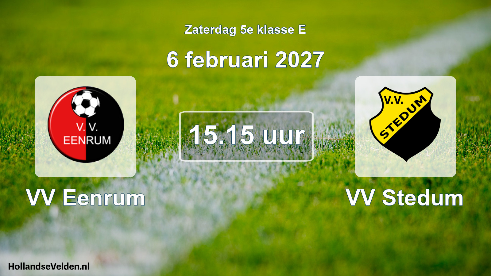 Geplande wedstrijd: VV Eenrum - VV Stedum (6 februari 2027)