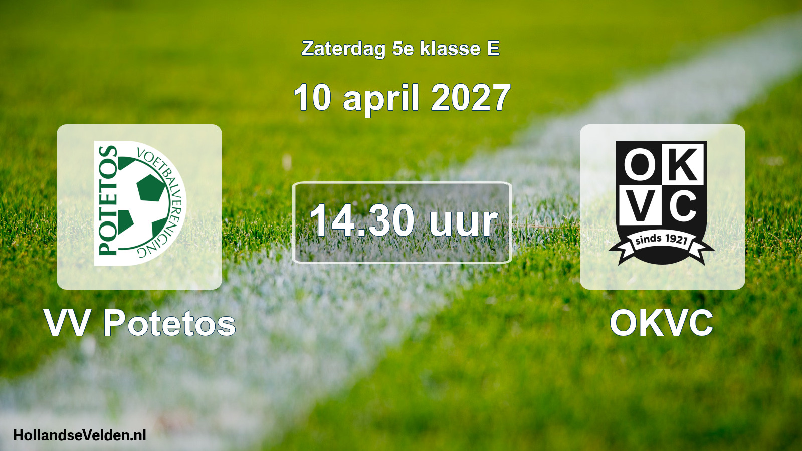 Geplande wedstrijd: VV Potetos - OKVC (10 april 2027)