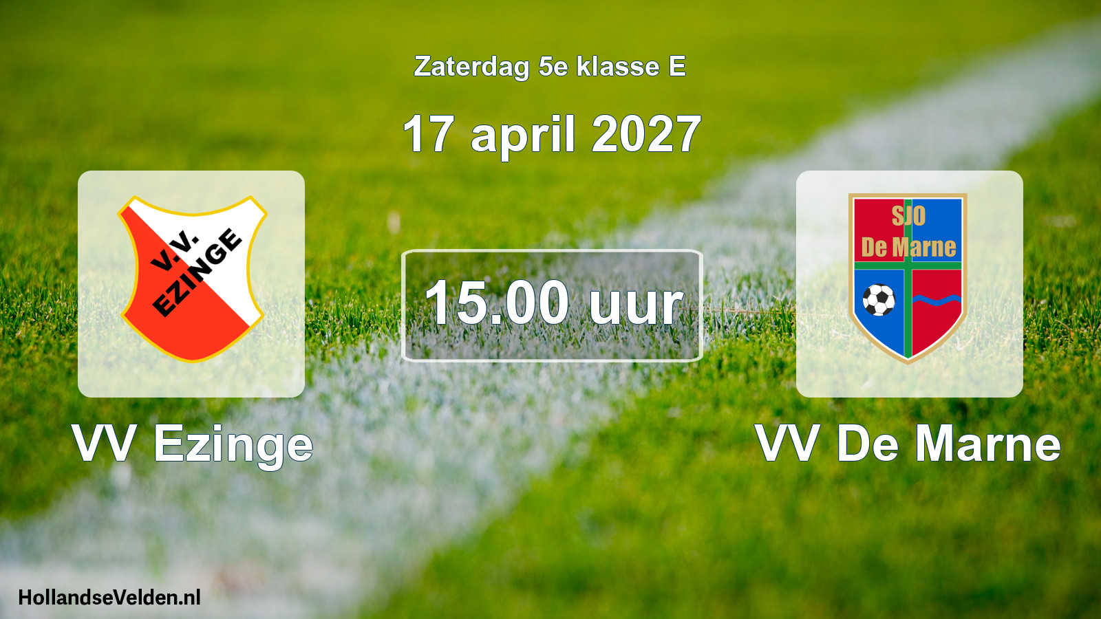 Geplande wedstrijd: VV Ezinge - VV De Marne (17 april 2027)