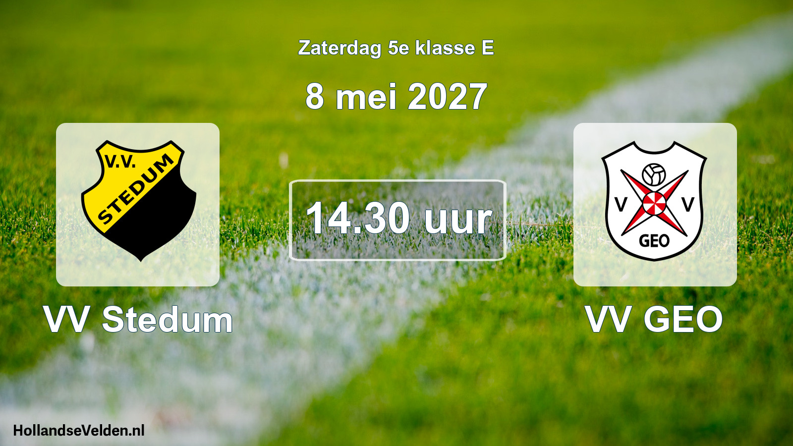 Geplande wedstrijd: VV Stedum - VV GEO (8 mei 2027)