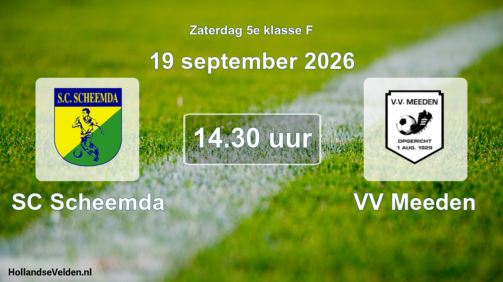 Geplande wedstrijd: SC Scheemda - VV Meeden (19 september 2026)