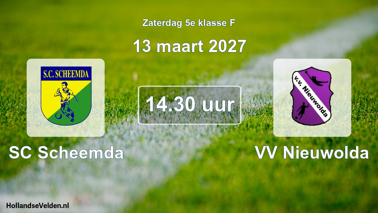 Geplande wedstrijd: SC Scheemda - VV Nieuwolda (13 maart 2027)