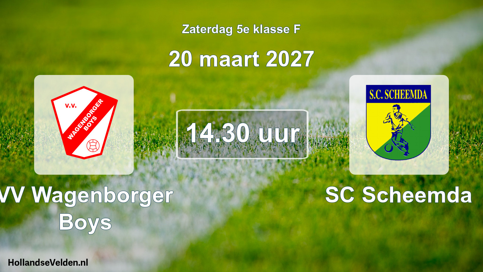 Geplande wedstrijd: VV Wagenborger Boys - SC Scheemda (20 maart 2027)