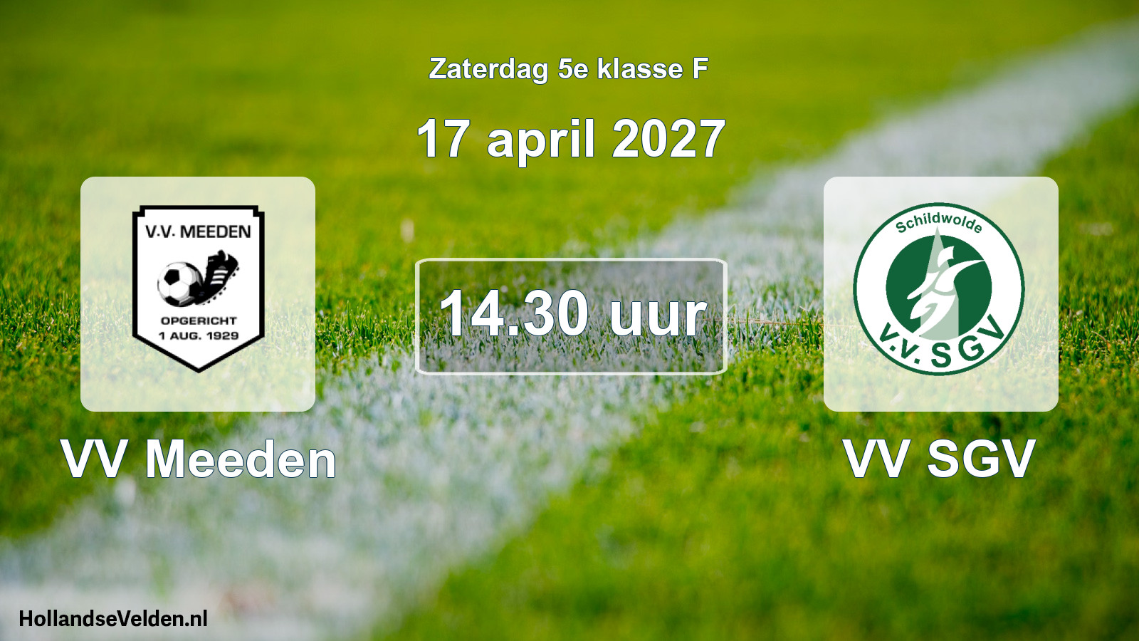 Geplande wedstrijd: VV Meeden - VV SGV (17 april 2027)