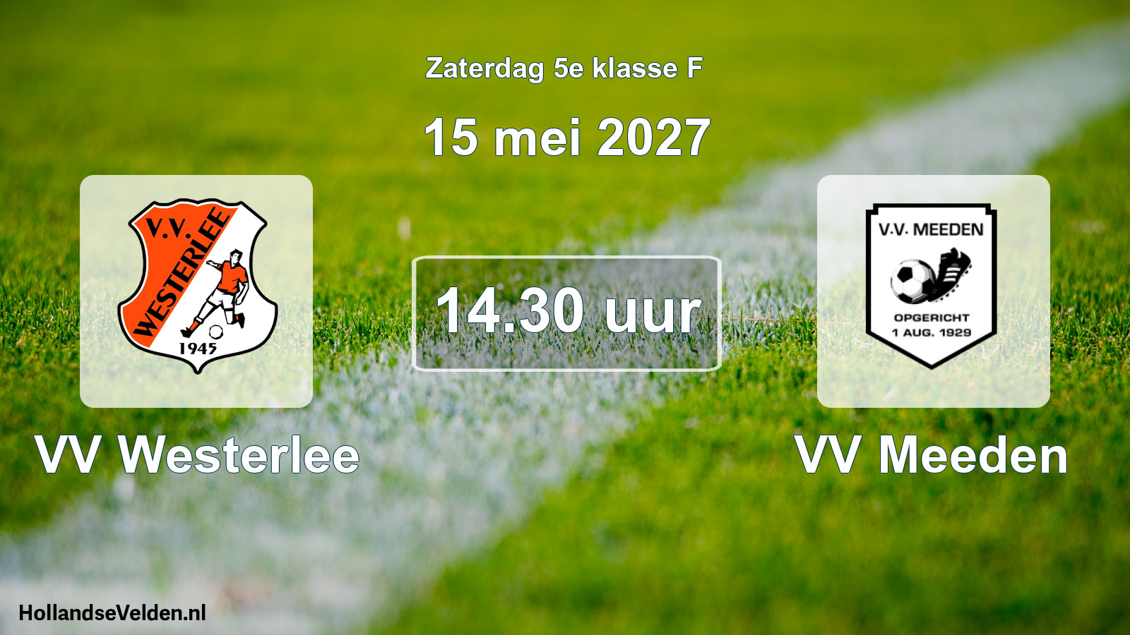 Geplande wedstrijd: VV Westerlee - VV Meeden (15 mei 2027)