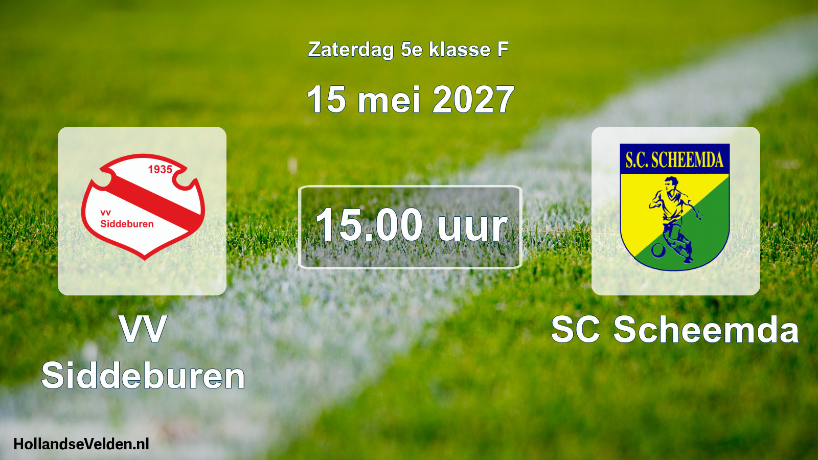Scheduled Match: VV Siddeburen - SC Scheemda (15 May 2027)