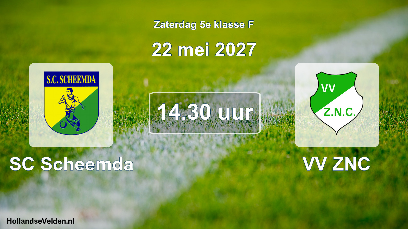 Geplande wedstrijd: SC Scheemda - VV ZNC (22 mei 2027)